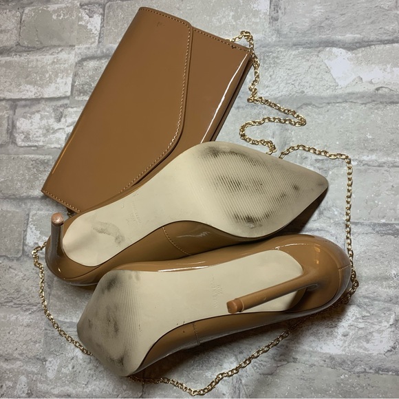 STEVE MADDEN: VALA CAMEL PATENT PUMPS & HAND BAG - Picture 13 of 16